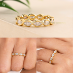Marquise Cut Full Eternity Ring