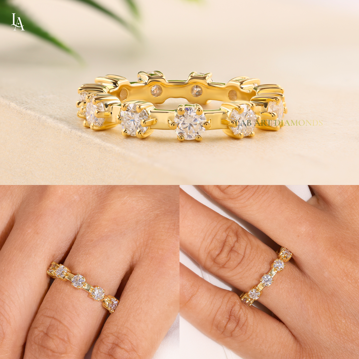 Round Brilliant Full Eternity Band