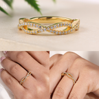 Twisted Infinity Half Eternity Band