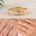 Bagutte Cut Channel Set Wedding Ring