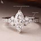 Marquise-Cut Real Lab Grown Diamond Ring