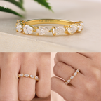 Twisted Vine Spiral Half Eternity Ring