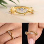 Twing Vine Nature Inspired Leaf Wedding Band