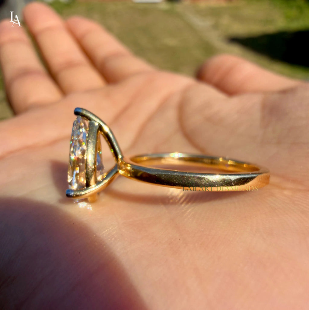Pear Cut Solitaire Engagement Ring
