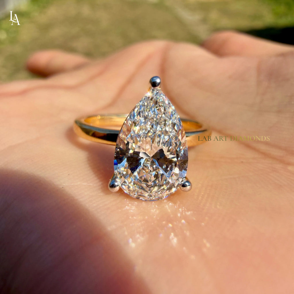 Pear Cut Solitaire Engagement Ring