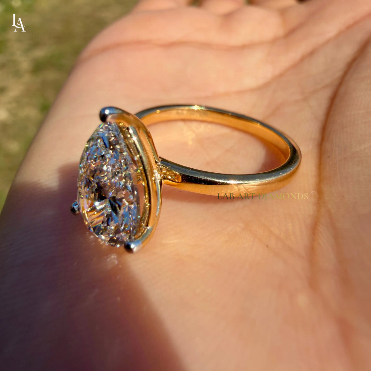 Pear Cut Solitaire Engagement Ring