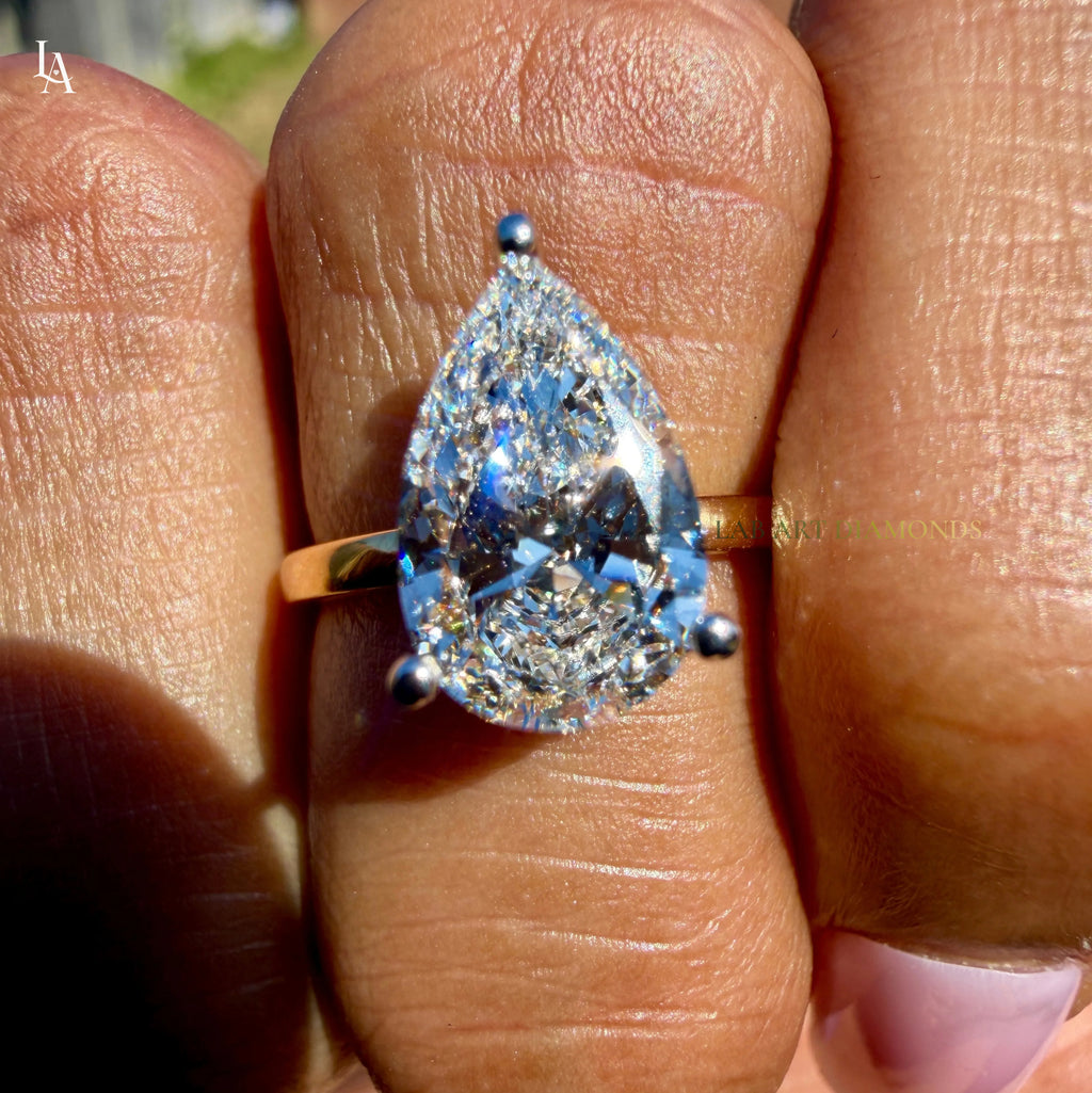 Pear Cut Solitaire Engagement Ring
