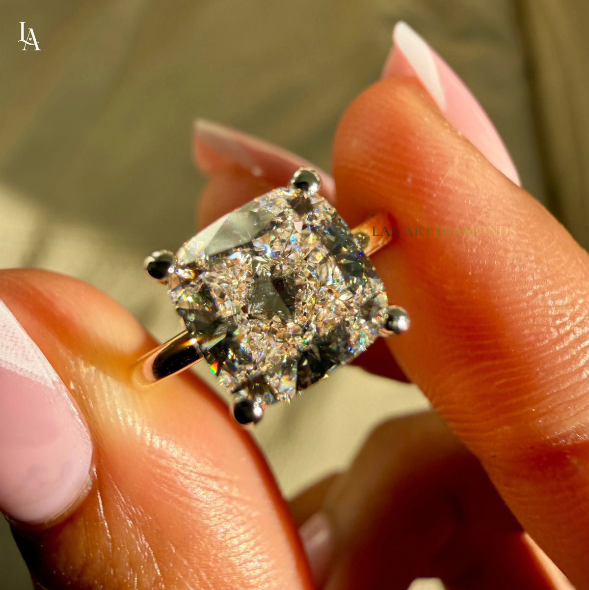 Cushion Cut Solitaire Engagement Ring