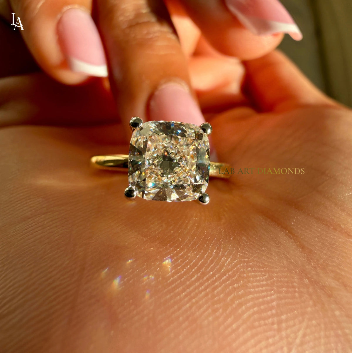 Cushion Cut Solitaire Engagement Ring