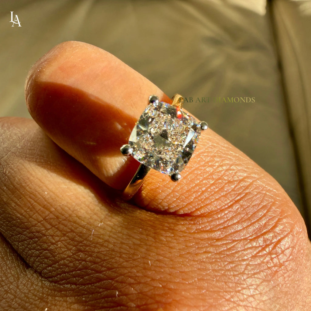Cushion Cut Solitaire Engagement Ring