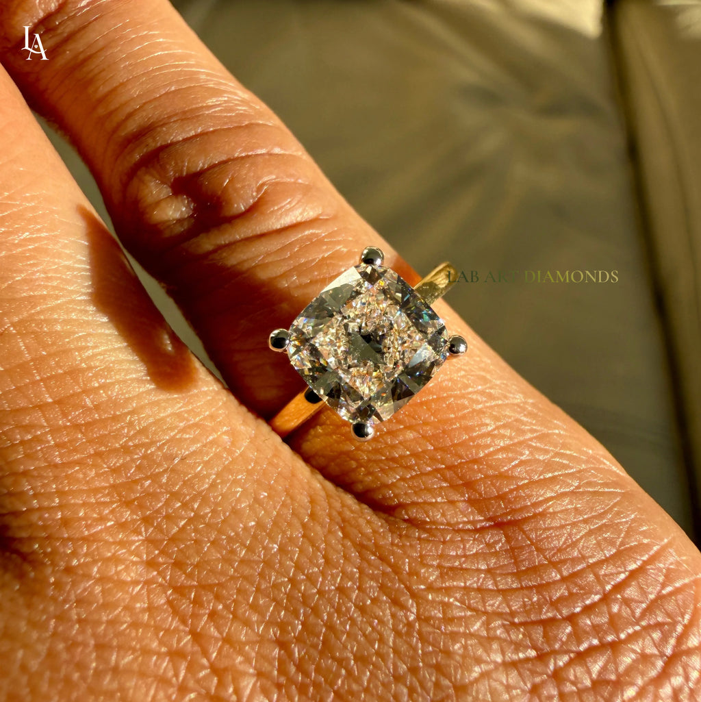Cushion Cut Solitaire Engagement Ring