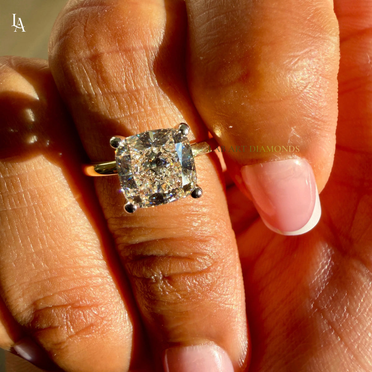 Cushion Cut Solitaire Engagement Ring