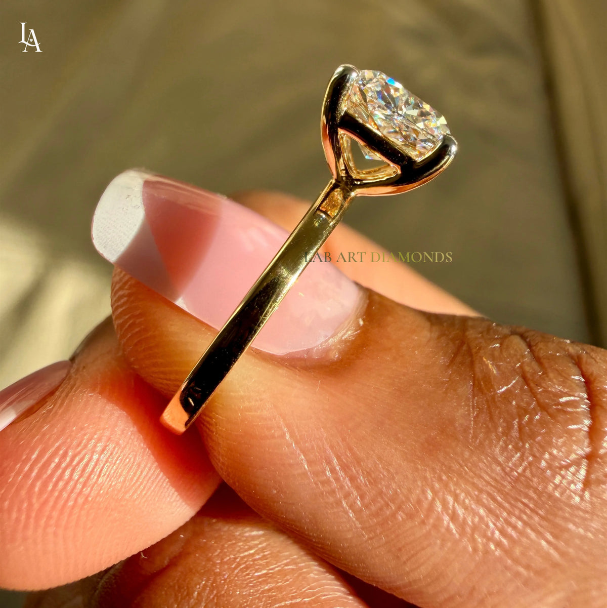 Cushion Cut Solitaire Engagement Ring
