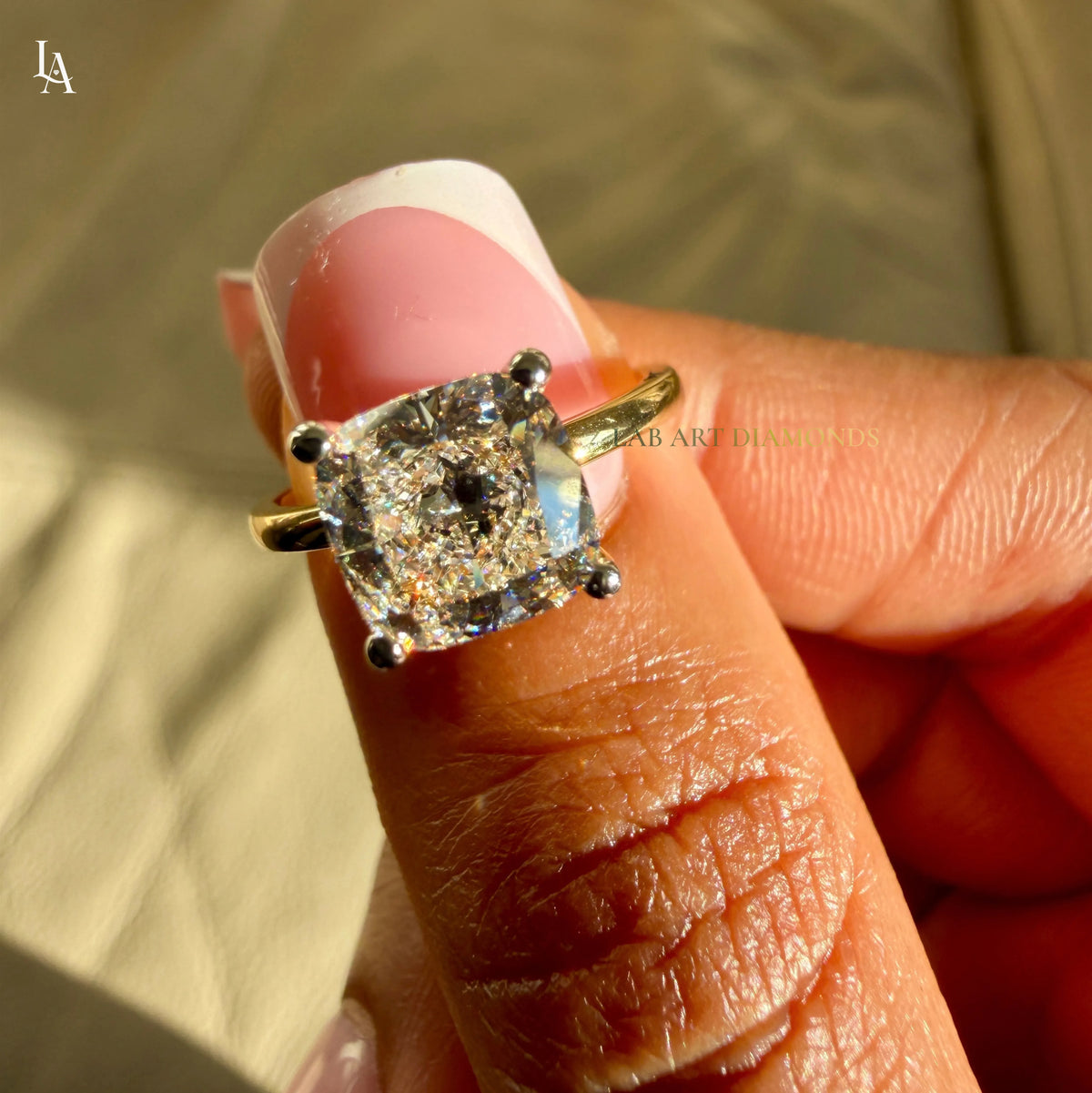 Cushion Cut Solitaire Engagement Ring