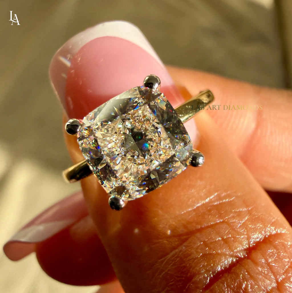 Cushion Cut Solitaire Engagement Ring