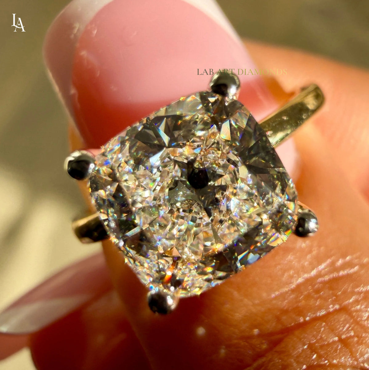 Cushion Cut Solitaire Engagement Ring