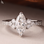 Marquise-Cut Real Lab Grown Diamond Ring