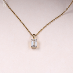 Emerald Cut Solitaire Pendent