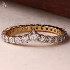 V Shaped Chevron Eternity Band