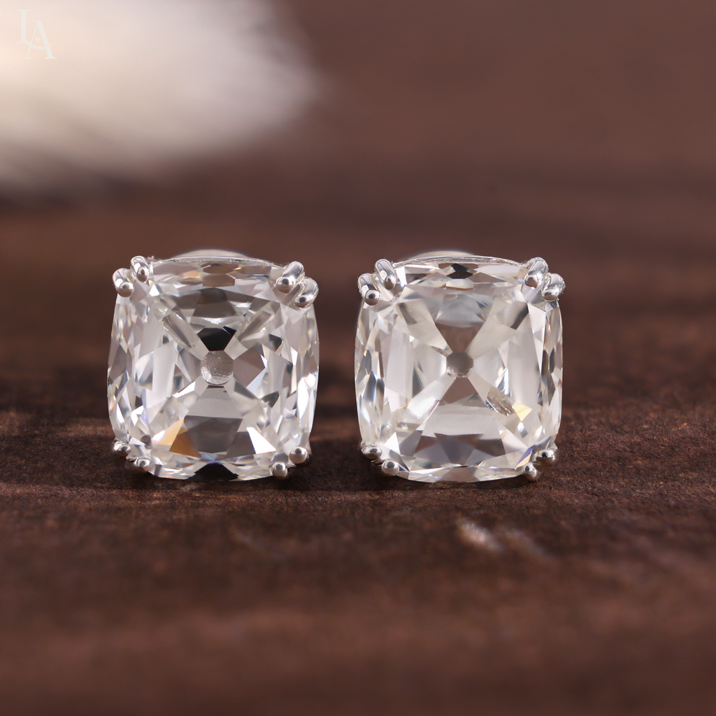 Cushion Cut Stud Earrings