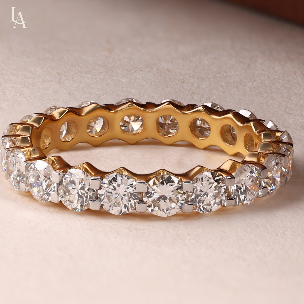 Round Cut Full Eternity Band