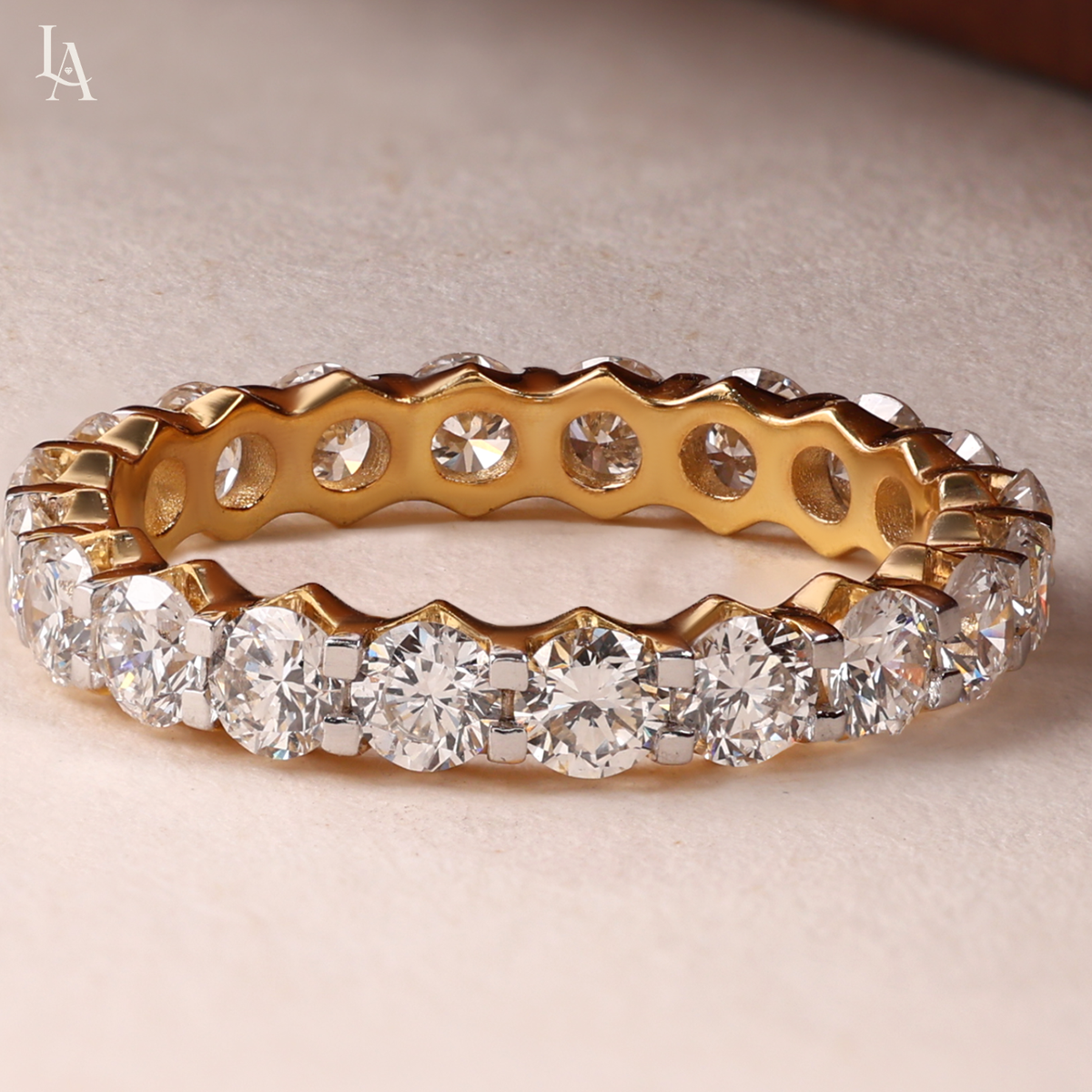 Round Cut Full Eternity Band