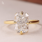 Radiant Cut Hidden Halo Solitaire Engagement Ring