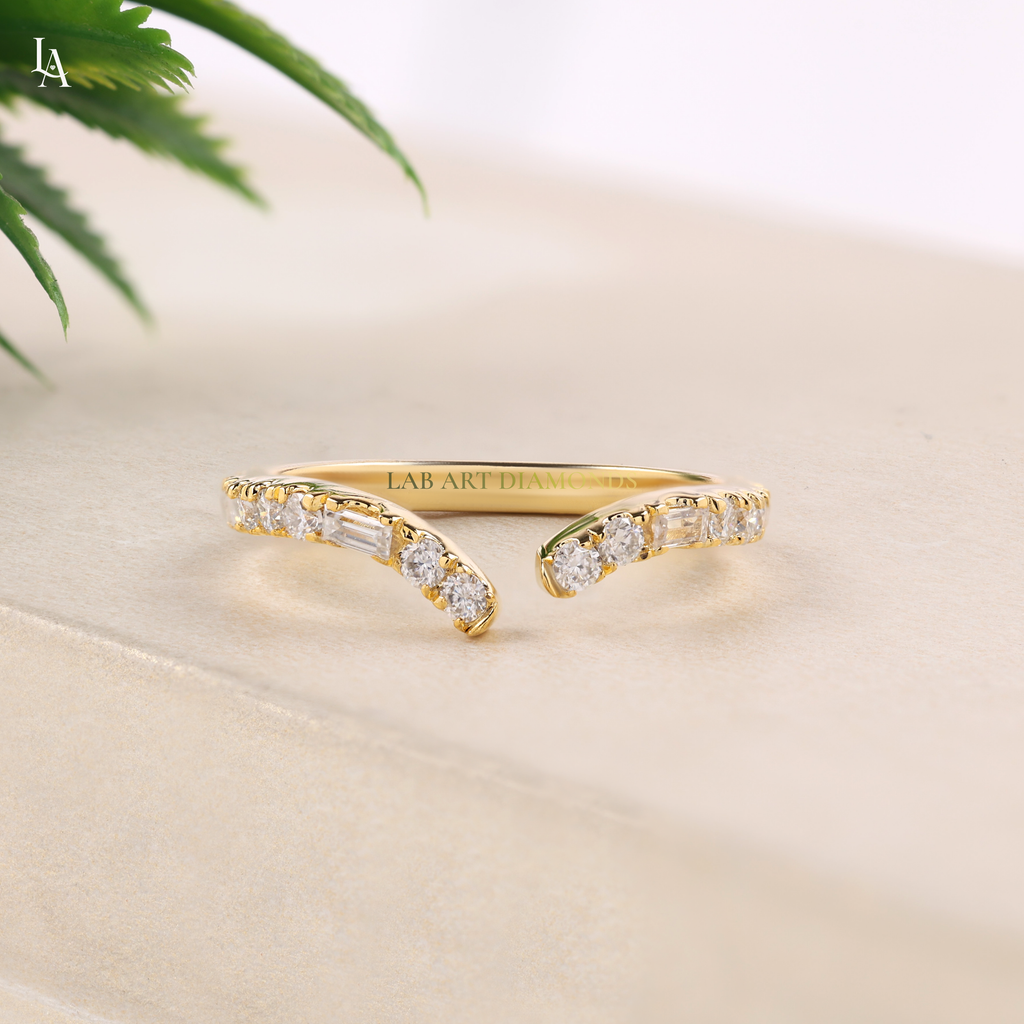 Bagutte Open Ended Stacking Art Deco Ring