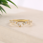 Bagutte Open Ended Stacking Art Deco Ring
