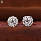 Round Cut Stud Earrings