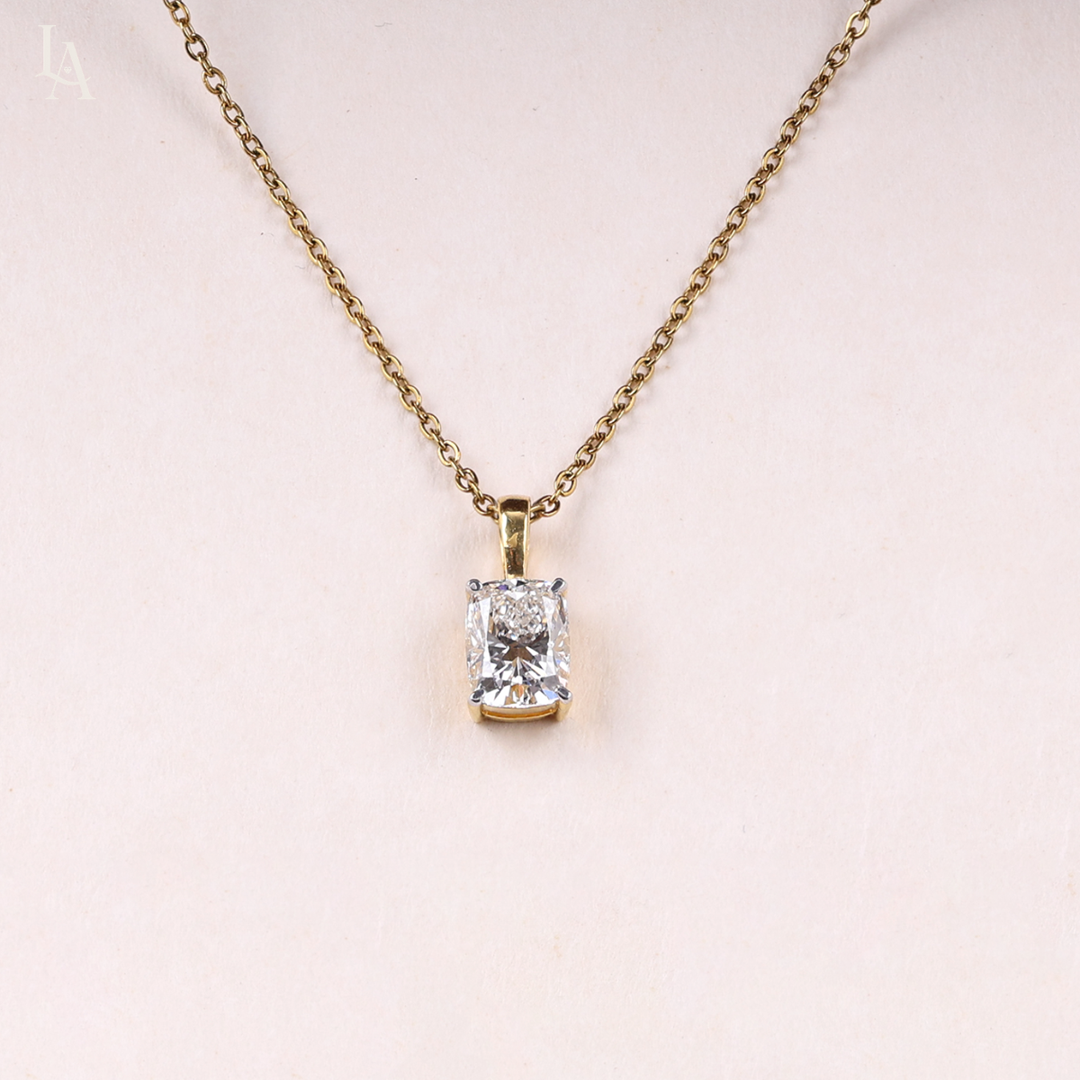 Radiant Cut Solitaire Pendent