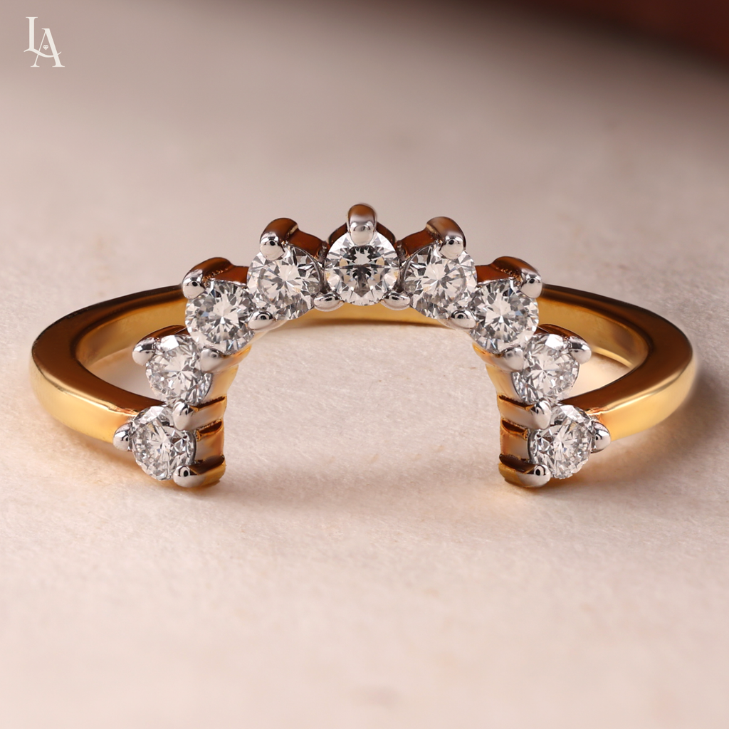 0.40 CT Curved Diamond Wedding Band