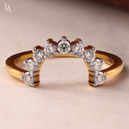 0.40 CT Curved Diamond Wedding Band