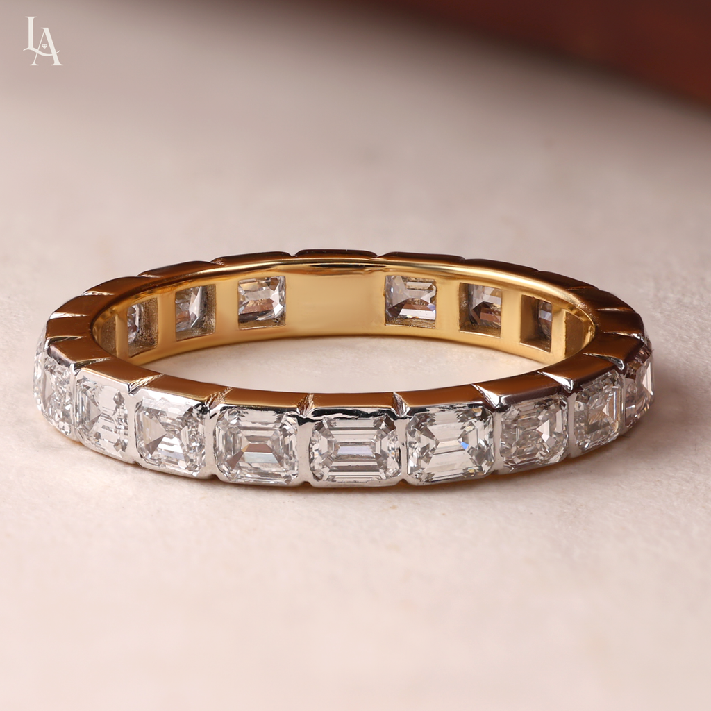 Emerald Cut Full Eternity Band