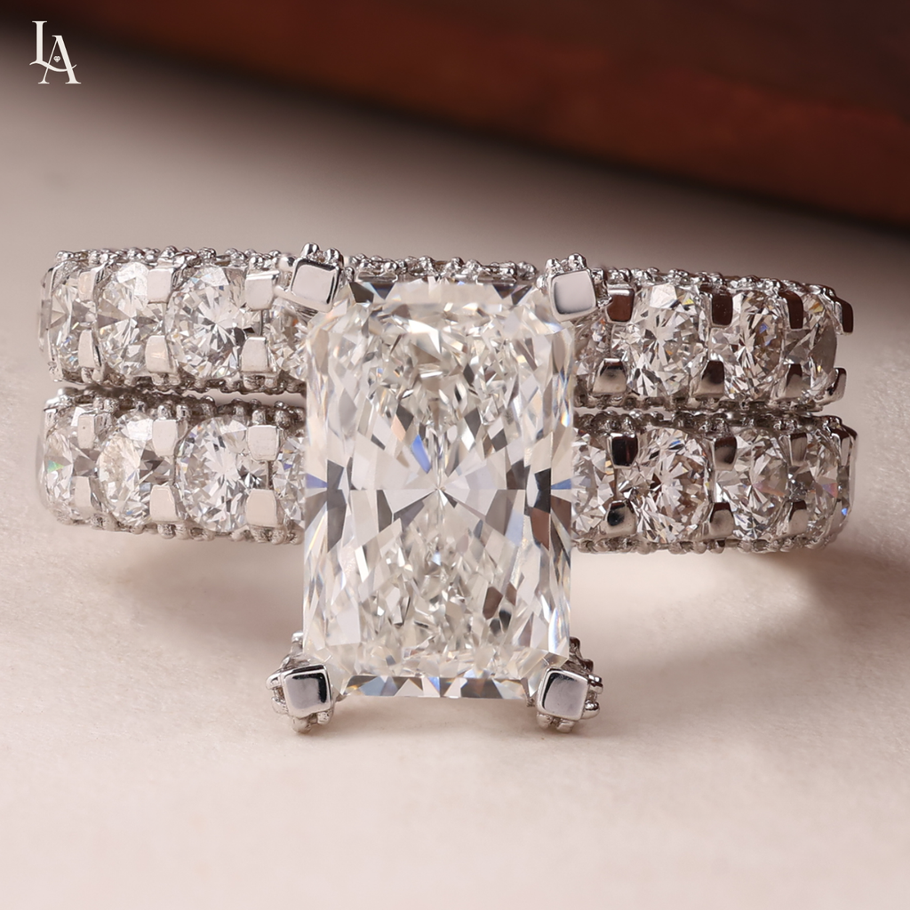 Radiant Cut Bridal Set & Engagement Ring