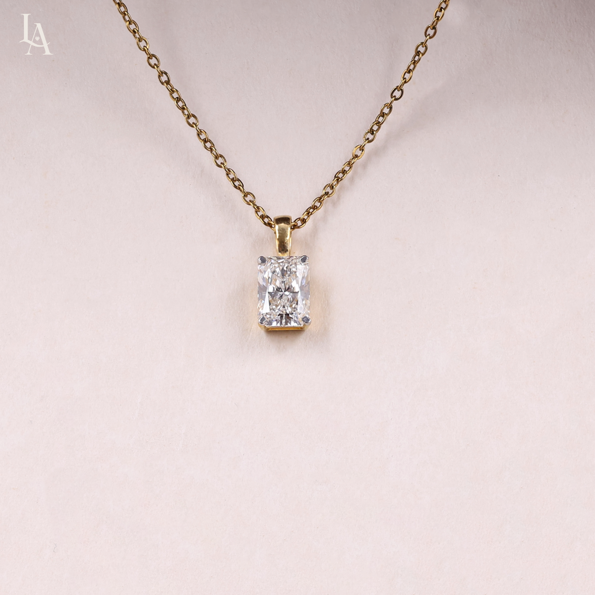 Cushion Cut Solitaire Pendent