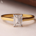 Emerald Cut Solitaire Engagement Ring