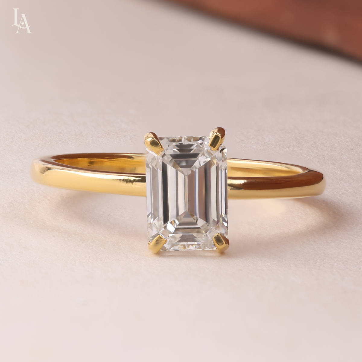 Emerald Cut Solitaire Engagement Ring