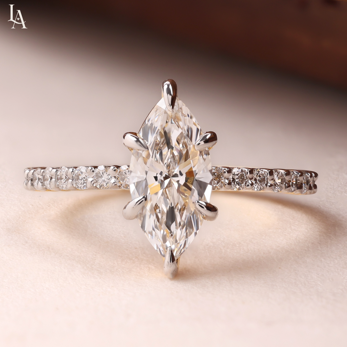 Marquise Cut Solitaire Engagement Ring