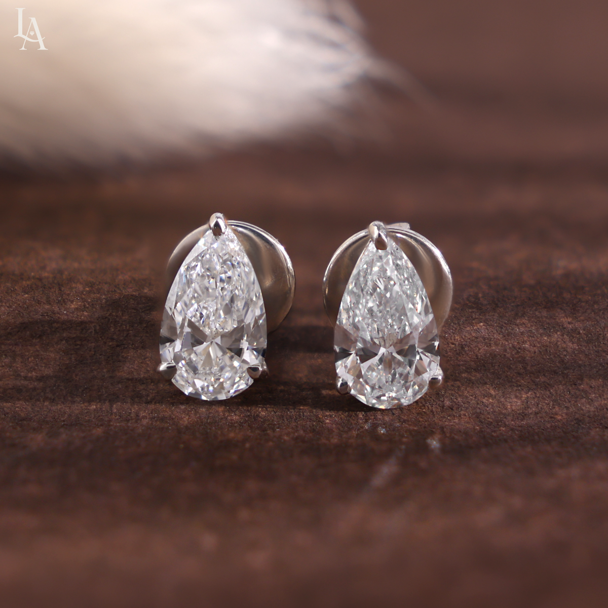 Pear Cut Stud Earrings