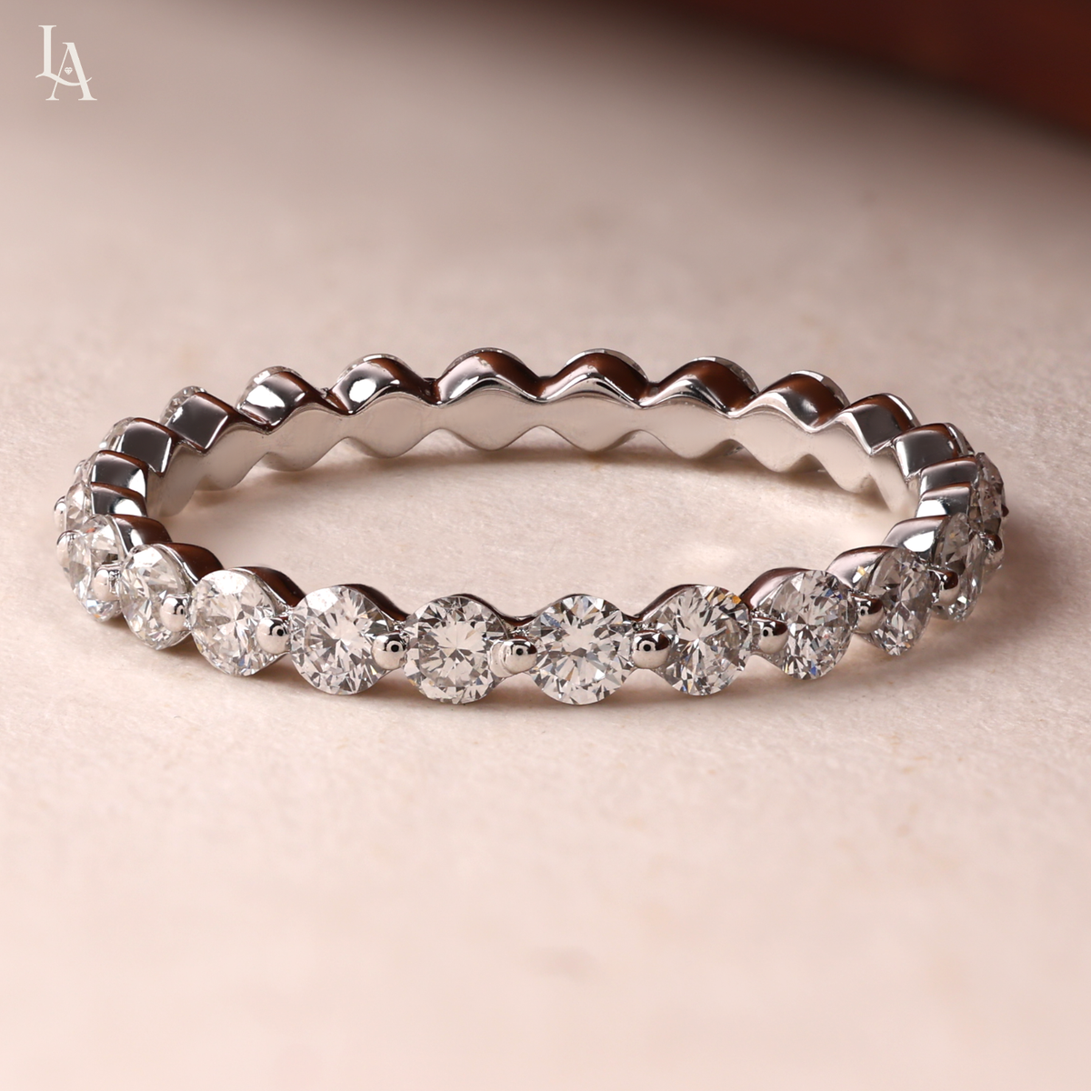 Round Cut Diamond Full Eternity Band