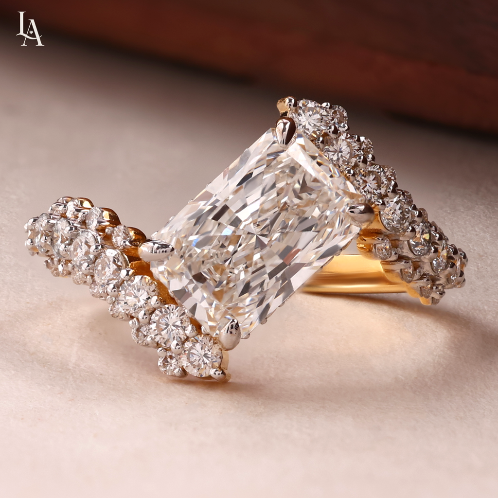 Radiant Cut Cluster Bypass Ring