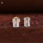 Emerald Cut Stud Earrings