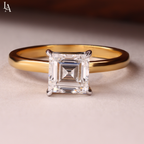 Asscher Cut Solitaire Engagement Ring
