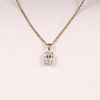 Oval Cut Solitaire Pendent