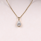 Pear Cut Solitaire Pendent