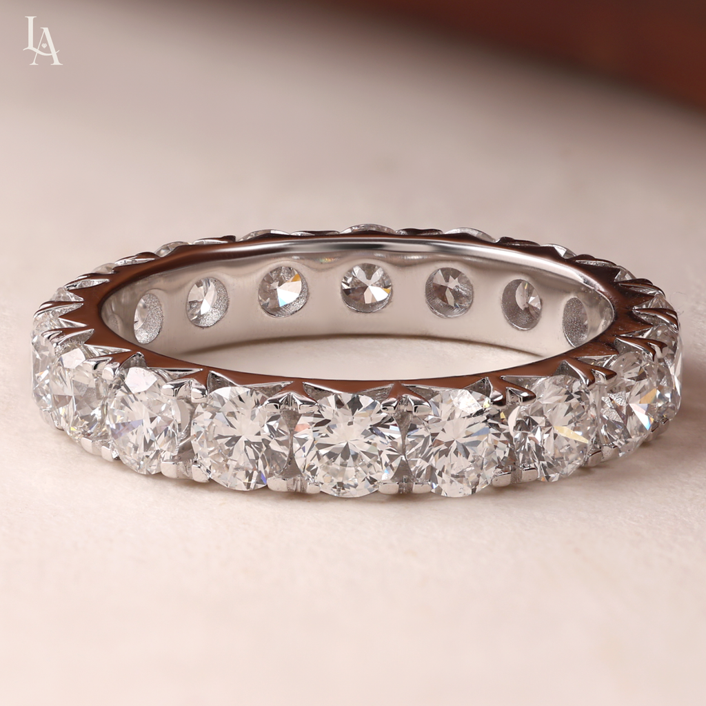 Round Wide Diamond Full Eternity Band