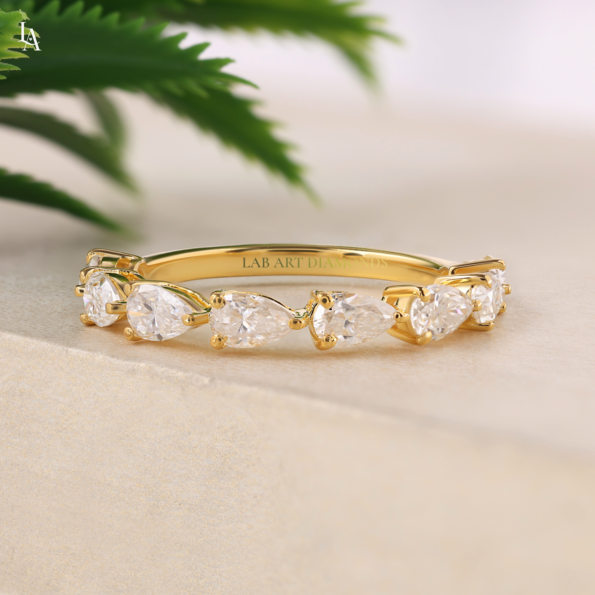 Twisted Vine Spiral Half Eternity Ring