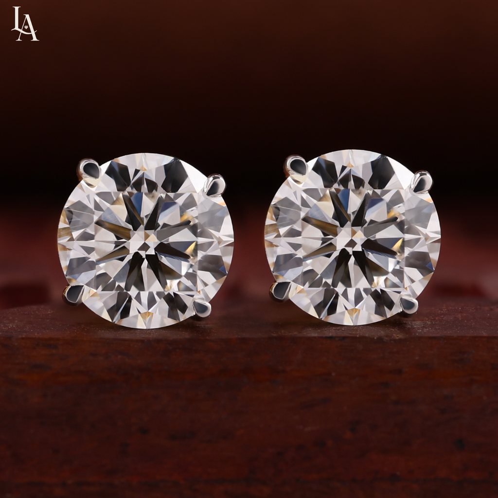 Round Cut Stud Earrings