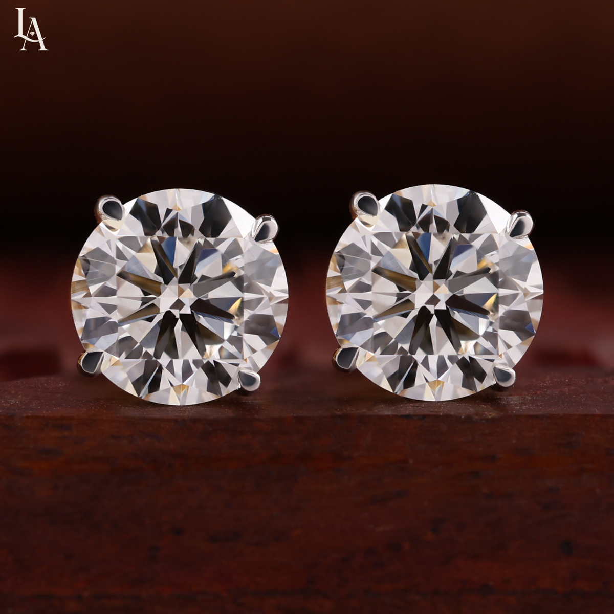 Round Cut Stud Earrings